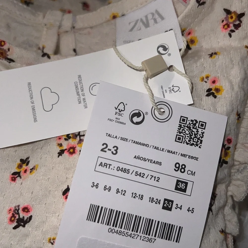 Zara‎ new FLORAL DRESS